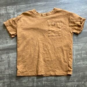 Kids Tan Pocket T-Shirt